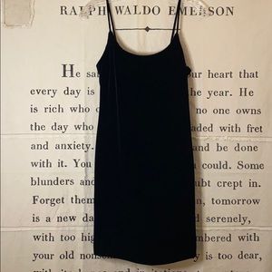 Ralph Lauren Black Velvet Dress with Beading